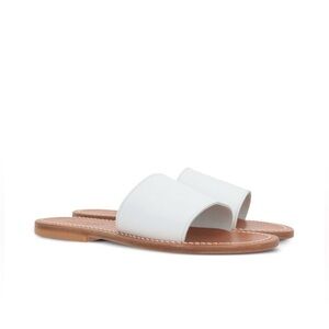 NEW IN BOX K. JACQUES CAPRI WHITE FLAT SANDALS SIZE FR 40